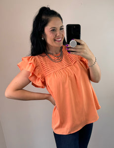 Pleat Detail Top **3 COLORS**