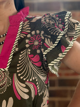 Load image into Gallery viewer, Paisley Tiered Sleeve Top **2 COLORS**
