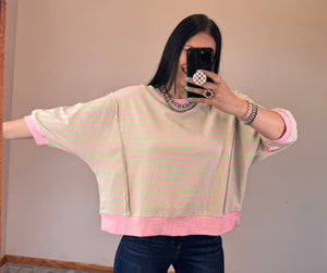 Striped Oversized Top **4 COLORS** - PLUS