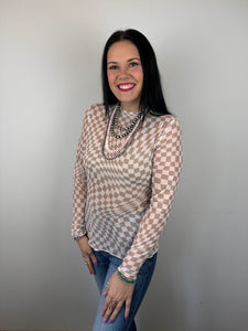 Checkered Mesh Top **3 COLORS** - PLUS