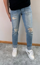 Load image into Gallery viewer, Patch Pocket Distressed Boyfriend Jeans - PLUS
