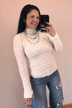 Load image into Gallery viewer, Lace Mock Neck Top **4 COLORS**
