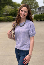 Load image into Gallery viewer, Ribbed Puff Sleeve Detail Top

