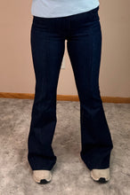 Load image into Gallery viewer, Dark Wash Front Seam Flare O2 Denim Jeans - PLUS
