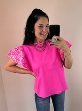 Load image into Gallery viewer, Embroidery Sleeve Top **2 COLORS**
