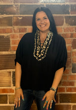 Load image into Gallery viewer, Black Leopard Accent Top
