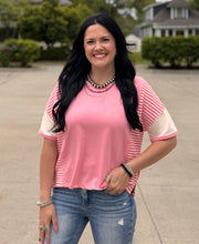 Load image into Gallery viewer, Striped Colorblock Top **PLUS**
