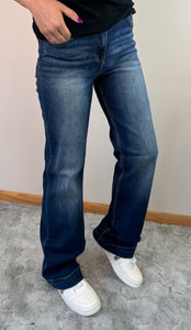 High-Rise Straight Leg Risen Jeans - PLUS