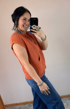 Load image into Gallery viewer, Tangerine Crochet Vest
