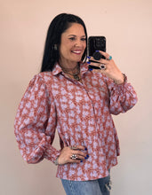 Load image into Gallery viewer, Floral Collared Button Down Top **2 COLORS**
