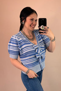 Striped Knit Cardigan Top **2 COLORS**