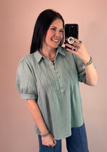 Load image into Gallery viewer, Gauze Collared Top **3 COLORS**
