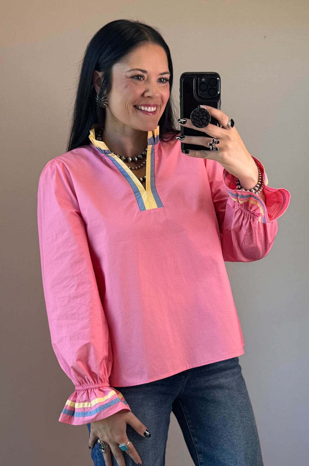 Solid Contrast Top **2 COLORS**