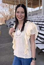 Load image into Gallery viewer, Pleated Ruffle Top **3 COLORS**
