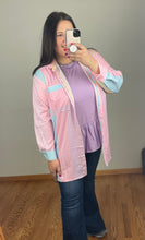 Load image into Gallery viewer, Pastel Striped Button Down Top - PLUS
