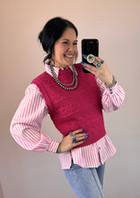 Load image into Gallery viewer, Knit Pointelle Sweater Vest **3 COLORS**
