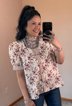 Load image into Gallery viewer, Floral Striped Contrast Top **2 COLORS** - PLUS
