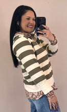 Load image into Gallery viewer, Striped 1/4 Zip Top **2 COLORS**
