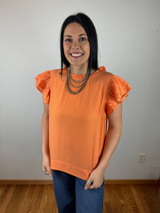 Solid Frilled Top **3 COLORS**
