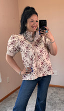 Load image into Gallery viewer, Floral Striped Contrast Top **2 COLORS** - PLUS
