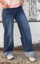 Load image into Gallery viewer, Wide Leg Cuffed Lovervet Jeans - PLUS
