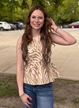 Load image into Gallery viewer, Animal Print Peplum Top **2 COLORS**
