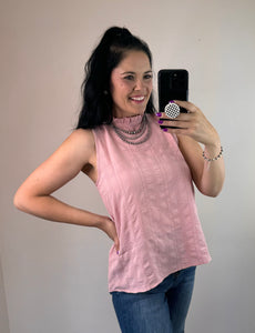 Blush Texture Tank Top