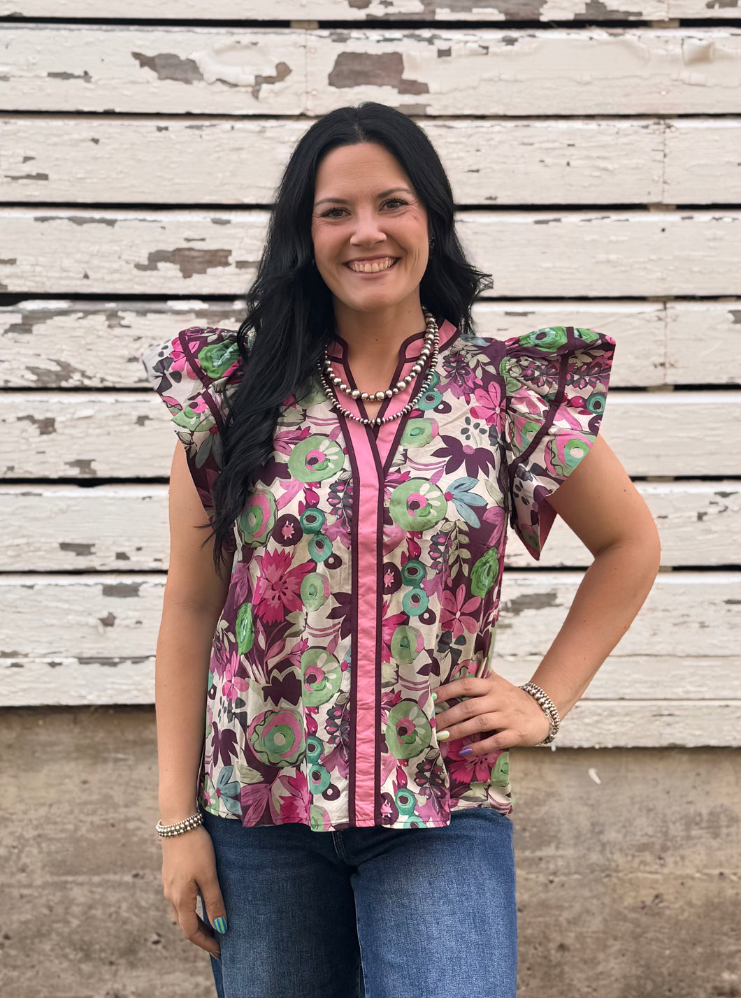 Floral Top **2 COLORS**