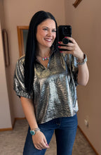 Load image into Gallery viewer, Metallic Dolman Sleeve Top **3 COLORS**
