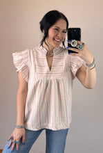 Load image into Gallery viewer, Striped Babydoll Top **2 COLORS**
