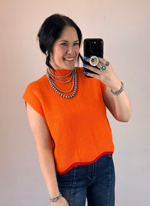 Scallop Trim Sweater Vest **2 COLORS**
