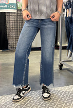 Load image into Gallery viewer, High Rise Distressed Hem Wide Leg Petra Jeans
