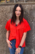 Load image into Gallery viewer, Eyelet Sleeve Top **2 COLORS**
