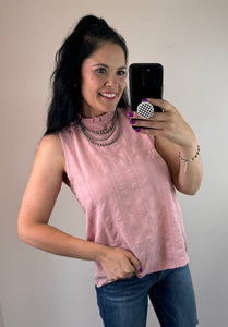 Blush Texture Tank Top