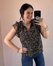 Load image into Gallery viewer, Black Paisley Top
