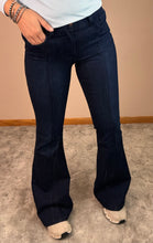 Load image into Gallery viewer, Dark Wash Front Seam Flare O2 Denim Jeans - PLUS
