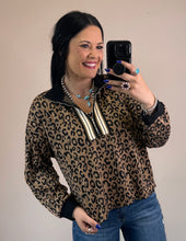 Load image into Gallery viewer, Leopard Knit 1/4 Zip
