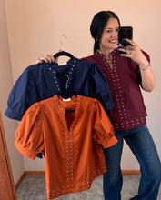 Load image into Gallery viewer, Stud Accent Top **3 COLORS** - PLUS
