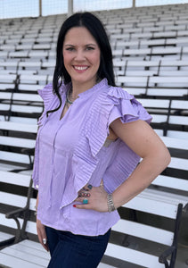 Pleated Ruffle Top **3 COLORS**