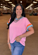 Load image into Gallery viewer, Striped Sleeve Urban Ribbed Top **2 COLORS** - PLUS
