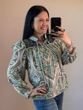 Load image into Gallery viewer, Paisley Mixed Top **2 COLORS**
