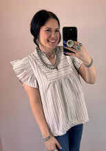 Load image into Gallery viewer, Striped Babydoll Top **2 COLORS**
