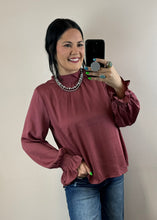 Load image into Gallery viewer, Satin Mock Neck Top **2 COLORS**
