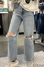 Load image into Gallery viewer, High Rise Distressed Light Wash Petra Jeans
