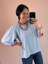 Load image into Gallery viewer, Striped Ribbing 3/4 Sleeve Top **3 COLORS**
