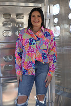 Load image into Gallery viewer, Floral Patchwork Button Down Top - PLUS
