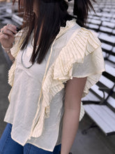 Load image into Gallery viewer, Pleated Ruffle Top **3 COLORS**
