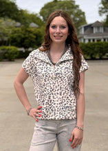 Load image into Gallery viewer, Leopard 1/4 Zip Top **2 COLORS**
