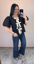 Load image into Gallery viewer, Textured Tie Front Top **4 COLORS**
