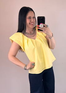 Solid Poplin Top **2 COLORS**